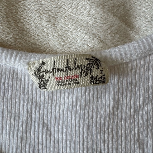 Free People White Ribbed Tank Top - Picture 3 of 8